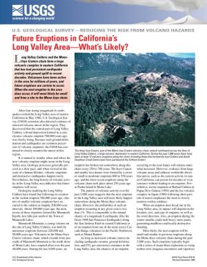 Future Eruptions in California's Long Valley Area—What's Likely?