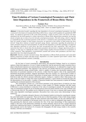Time Evolution of Various Cosmological Parameters and Their Inter-Dependence in the Framework of Brans-Dicke Theory
