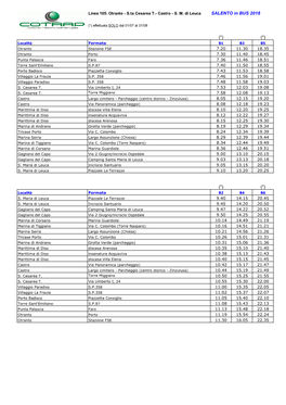 SALENTO in BUS 2018 (*) (*) (*)
