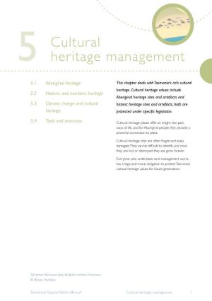 Cultural Heritage Management 1 5.1