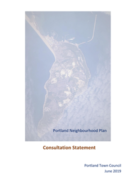 Portland Plan Consultation Statement June 2019