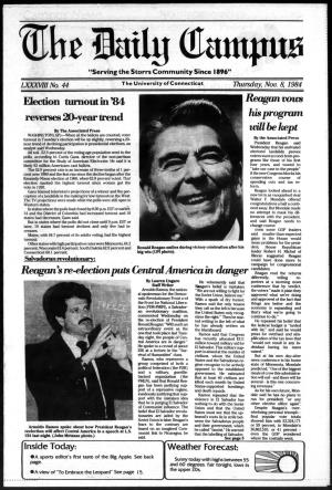 '84 Reverses 20-Year Trend Reagan's Re-Election Puts Central America In