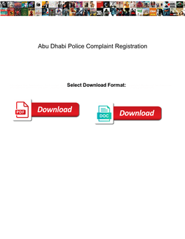 Abu Dhabi Police Complaint Registration