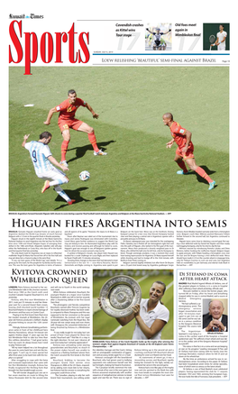 Higuain Fires Argentina Into Semis