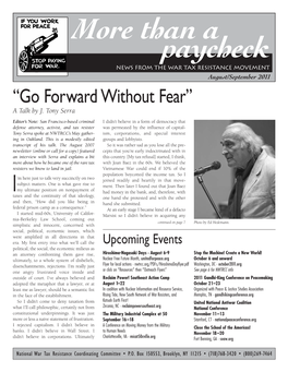 August/September 2011 “Go Forward Without Fear” a Talk by J