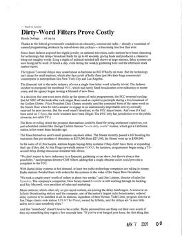 Dirty-Word Filters Prove Costly