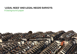 And Legal Needs Surveys