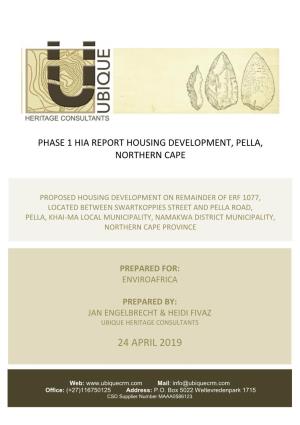 Phase 1 Hia Report Housing Development, Pella, Northern Cape