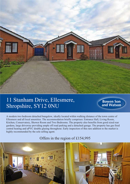 11 Stanham Drive, Ellesmere, Shropshire, SY12 0NU