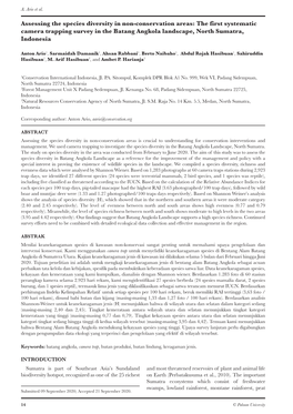 Assessing the Species Diversity in Non-Conservation Areas: the First Systematic Camera Trapping Survey in the Batang Angkola Landscape, North Sumatra, Indonesia