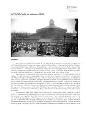 Public Food Markets: Architecture and the City Food Studies & Gastronomy