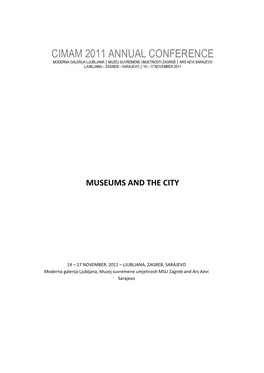 Museums and the City
