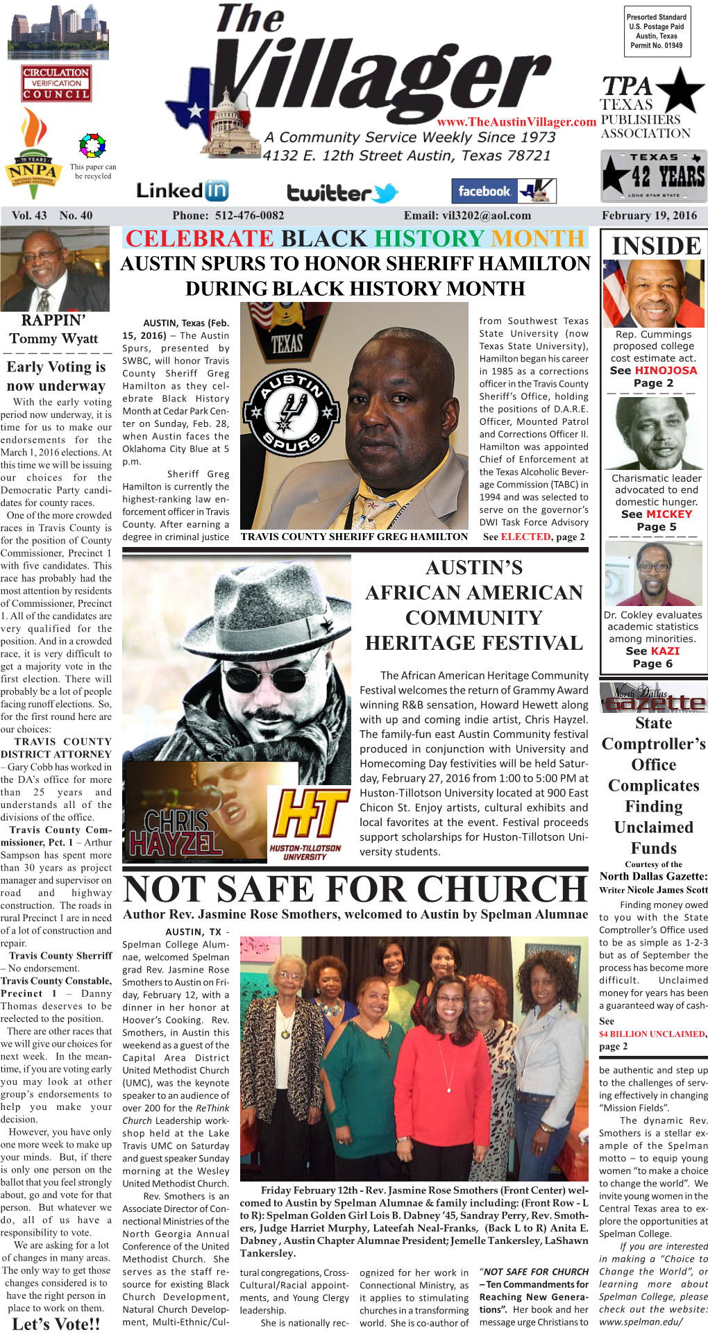 NOT SAFE for CHURCH Finding Money Owed Rural Precinct 1 Are in Need Author Rev