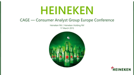 CAGE — Consumer Analyst Group Europe Conference