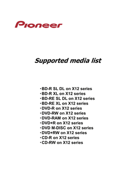Supported Media List