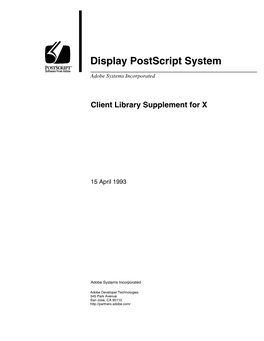 Display Postscript System