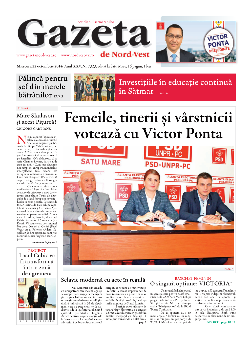 Femeile, Tinerii Şi Vârstnicii Votează Cu Victor Ponta 8 Potrivit Ultimului Sondaj INSCOP, Femeile Îl Votează Într-O Măsură Covârşitoare Pe Victor Ponta CIPRIAN BÂTEA