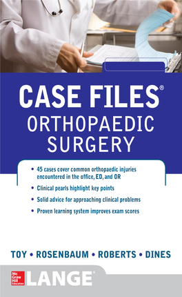 Case Files Orthopaedic Surgery