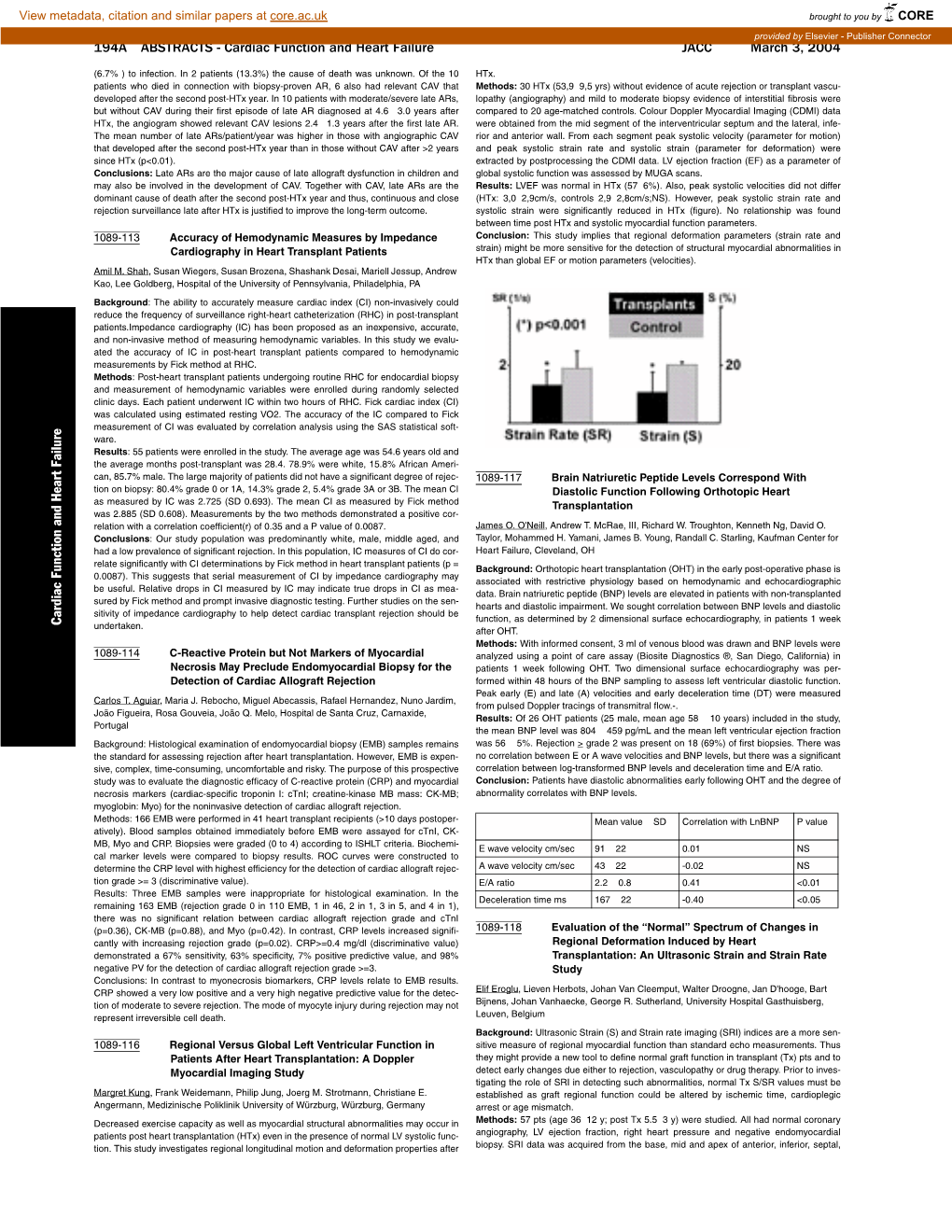 Spectrum of Changes in Regional Deformation Induced By