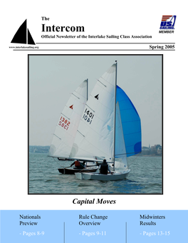 Intercom MEMBER Official Newsletter of the Interlake Sailing Class Association Spring 2005