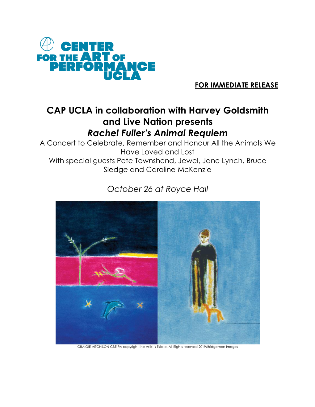 CAP UCLA in Collaboration with Harvey Goldsmith and Live Nation