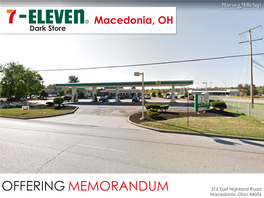 OFFERING MEMORANDUM 316 East Highland Road Macedonia, Ohio 44056 Confidentiality and Disclaimer