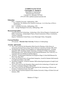 CURRICULUM VITAE Christopher N