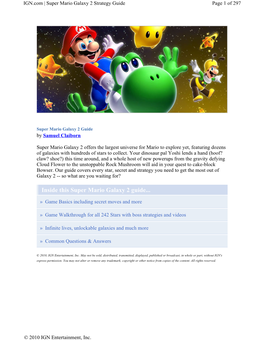 Inside This Super Mario Galaxy 2 Guide
