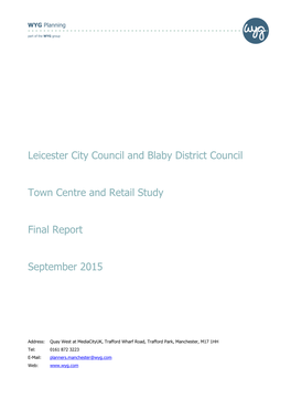 Main Report Leicester and Blaby Town Centre Retail Study 2015