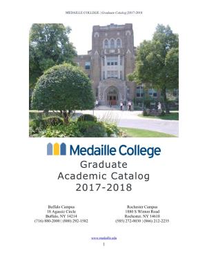 Graduate Academic Catalog 2017-2018