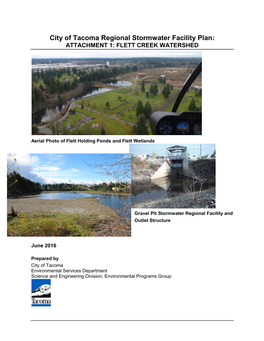 City of Tacoma Regional Stormwater Facility Plan: ATTACHMENT 1: FLETT CREEK WATERSHED