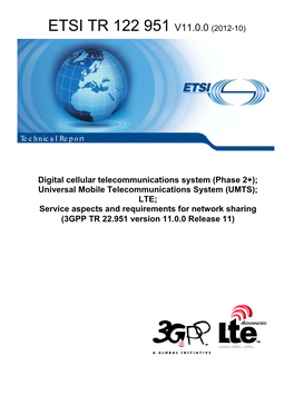 Etsi Tr 122 951 V11.0.0 (2012-10)