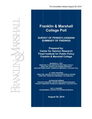 Franklin & Marshall College Poll (August 18