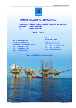 Warmly Welcome to Petrovietnam