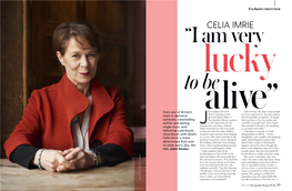 CELIA IMRIE “I Am Very Lucky to Be