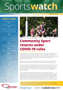 Community Sport Returns Under COVID-19 Rules