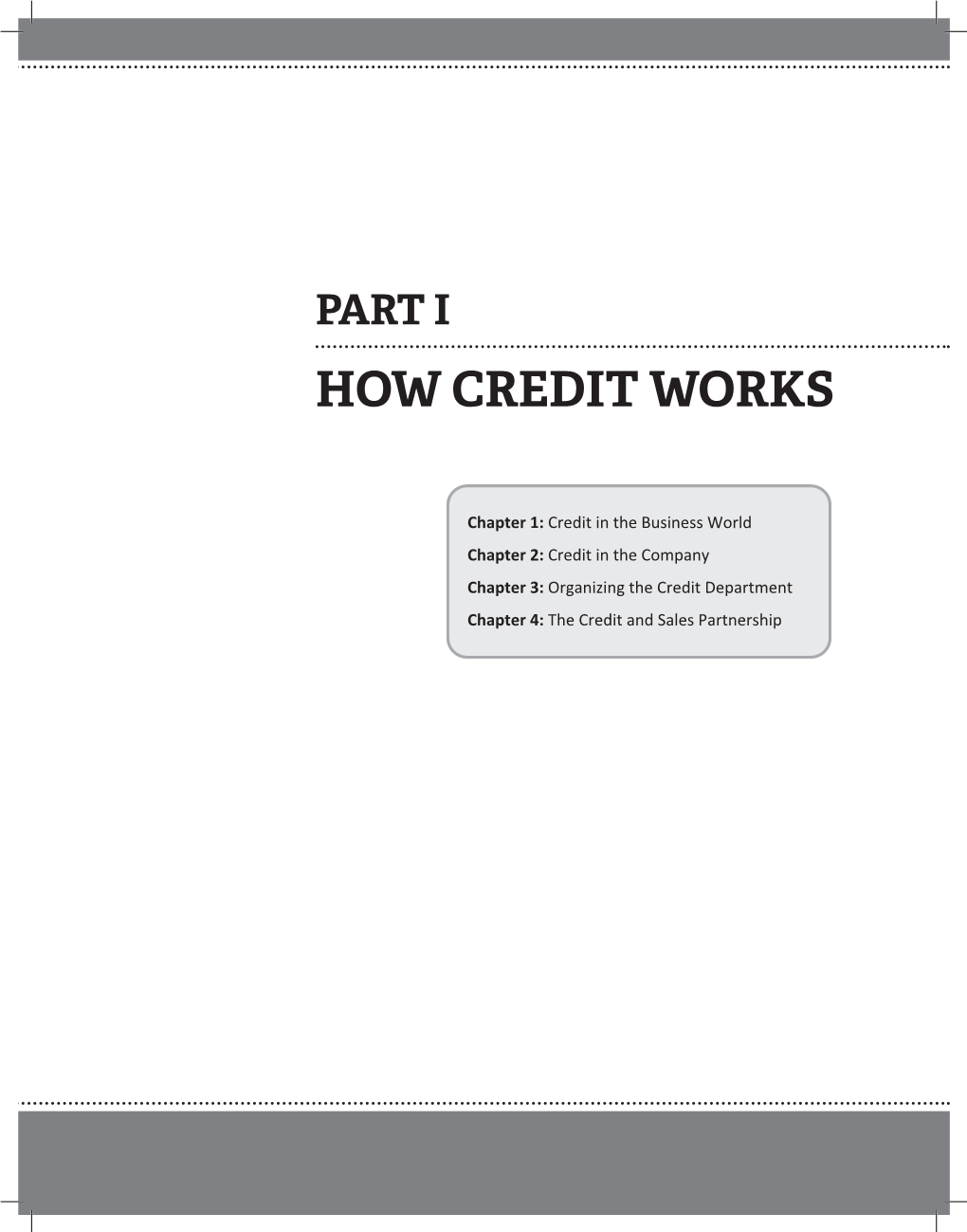 How Credit Works