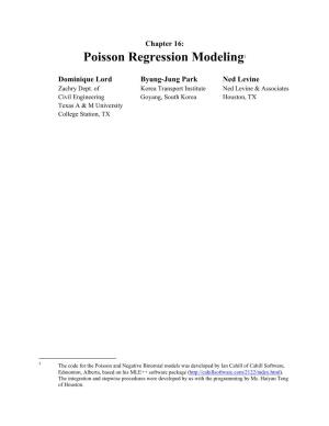 Poisson Regression Modeling1