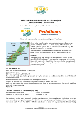 New Zealand Southern Alps 10 Day/9 Nights Christchurch to Queenstown