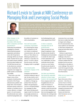 Managing Risk and Leveraging Social Media