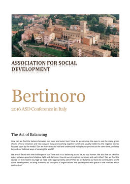 Invitation to Bertinoro Conference 2016 Cd