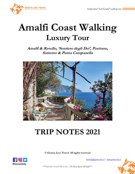Amalfi Coast Walking Luxury Tour