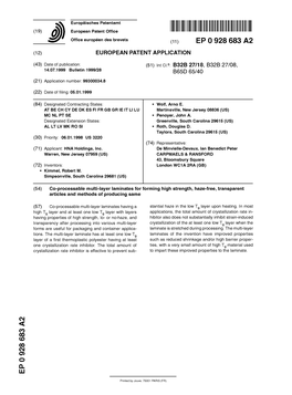 Co-Processable Multi-Layer Laminates for Forming High Strength, Haze-Free, Transparent Articles and Methods of Producing Same