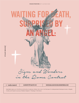 Waiting for Death, Surprised by an Angel: Feature Article