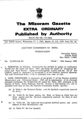 Mizoram Gazette
