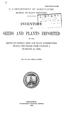 Seeds and Plants Imported