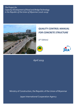 QUALITY CONTROL MANUAL for CONCRETE STRUCTURE April 2019