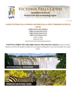 9 Night Victoria Falls, Hwange