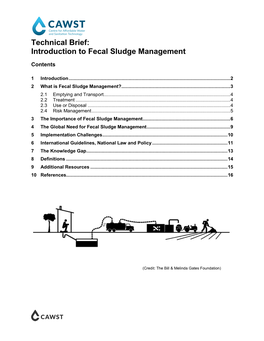 Introduction to Fecal Sludge Management Technical Brief