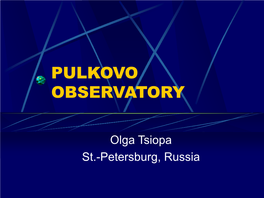 Pulkovo Observatory